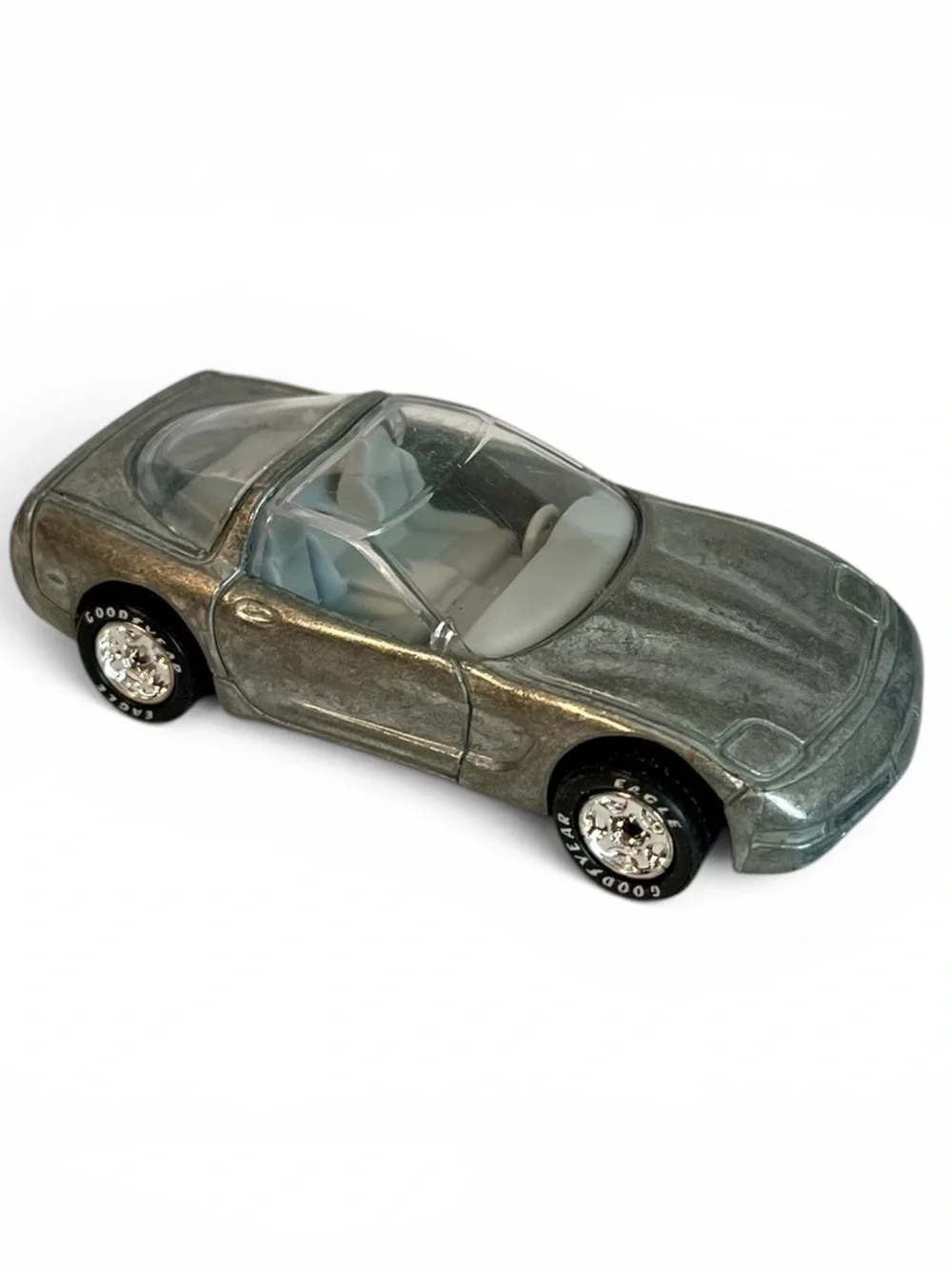 Matchbox ‘97 Chevy Corvette ZAMAC Clear Gray Silver Real Riders